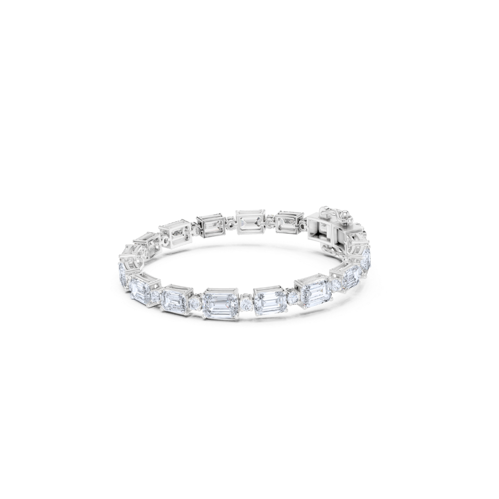 Aurora Emerald-Cut Diamond Bracelet