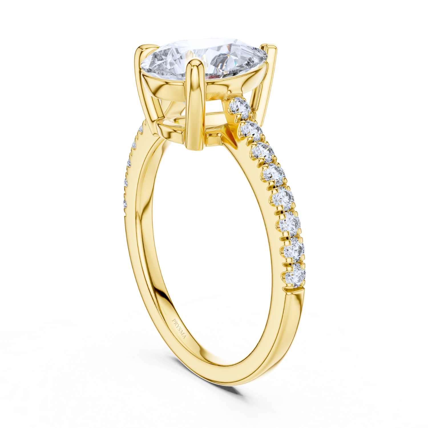 Pear-Shaped Diamond Ring with Accent Stones Ring