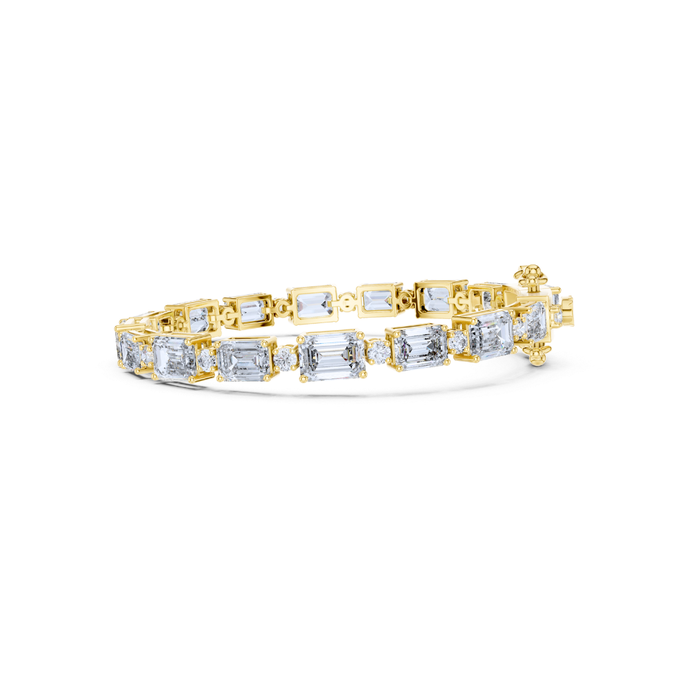 Aurora Emerald-Cut Diamond Bracelet