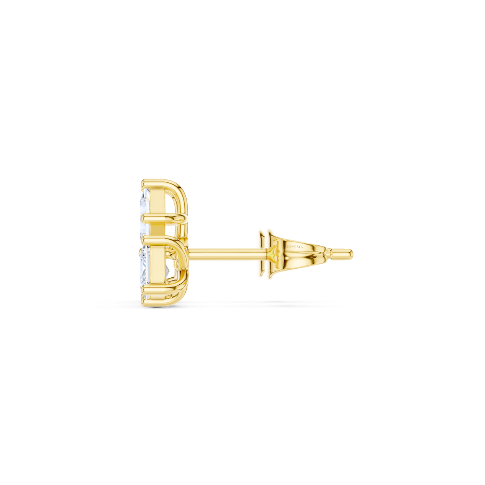 Geometric Grace Princess Diamond Studs