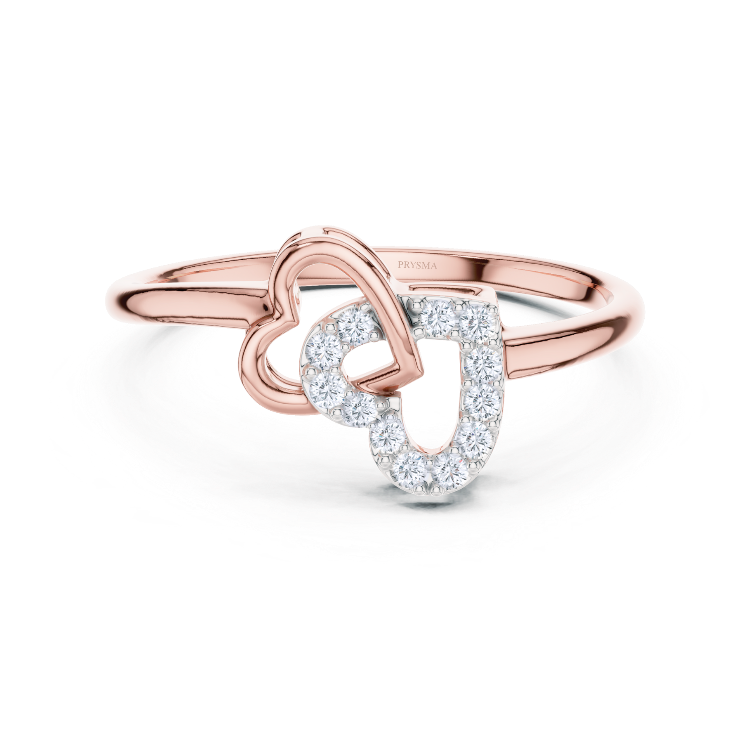 Intertwined Hearts Diamond Ring