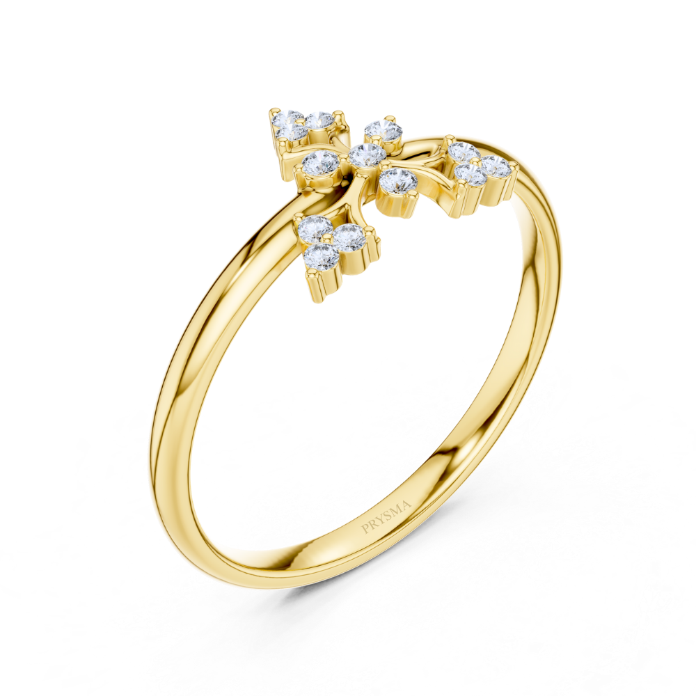 Regal Radiance Fleur Diamond Ring