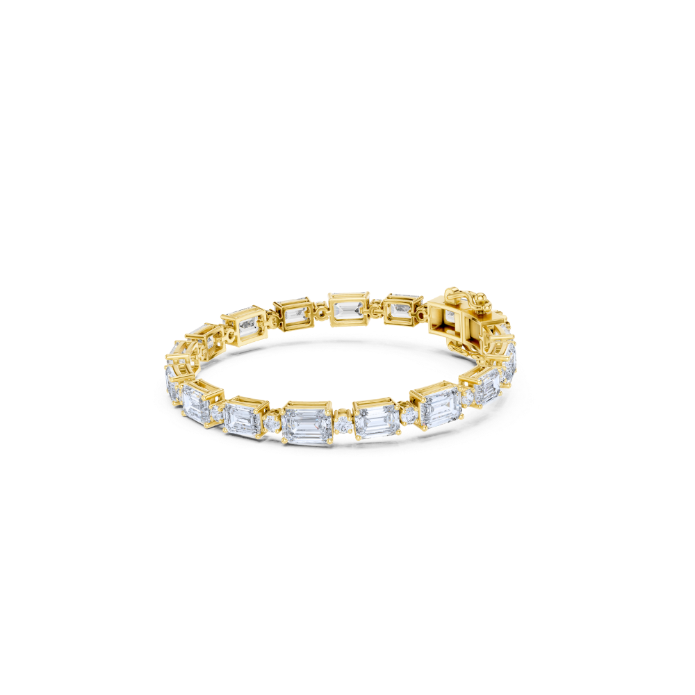 Aurora Emerald-Cut Diamond Bracelet