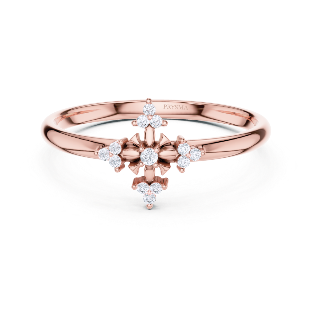Divine Petal Cluster Ring
