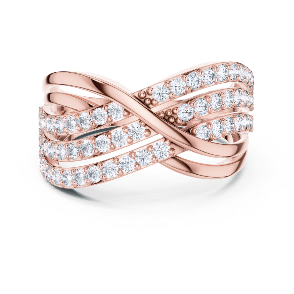 Infinity Twist Diamond Band Ring