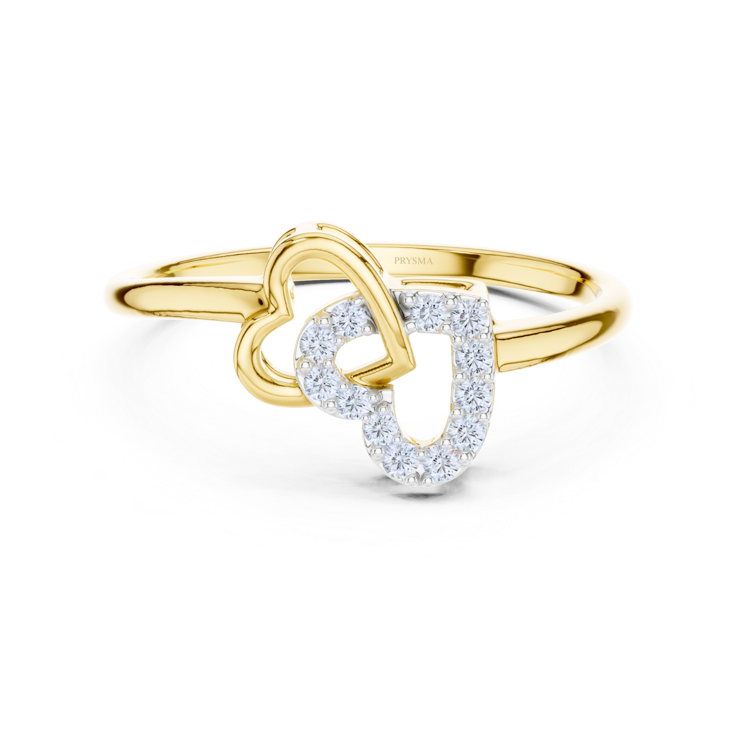 Intertwined Hearts Diamond Ring