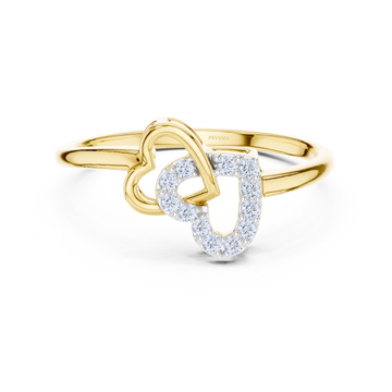 Intertwined Hearts Diamond Ring