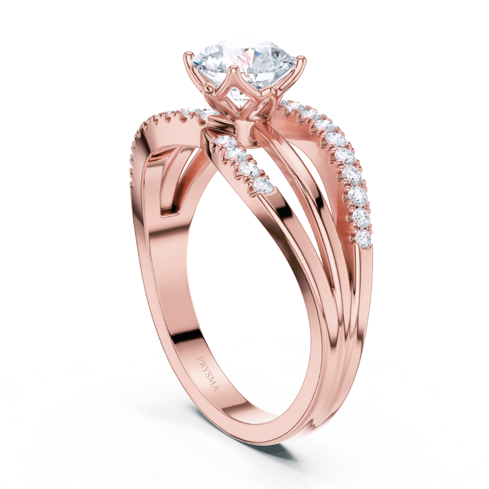 Radiant Split Shank Diamond Ring