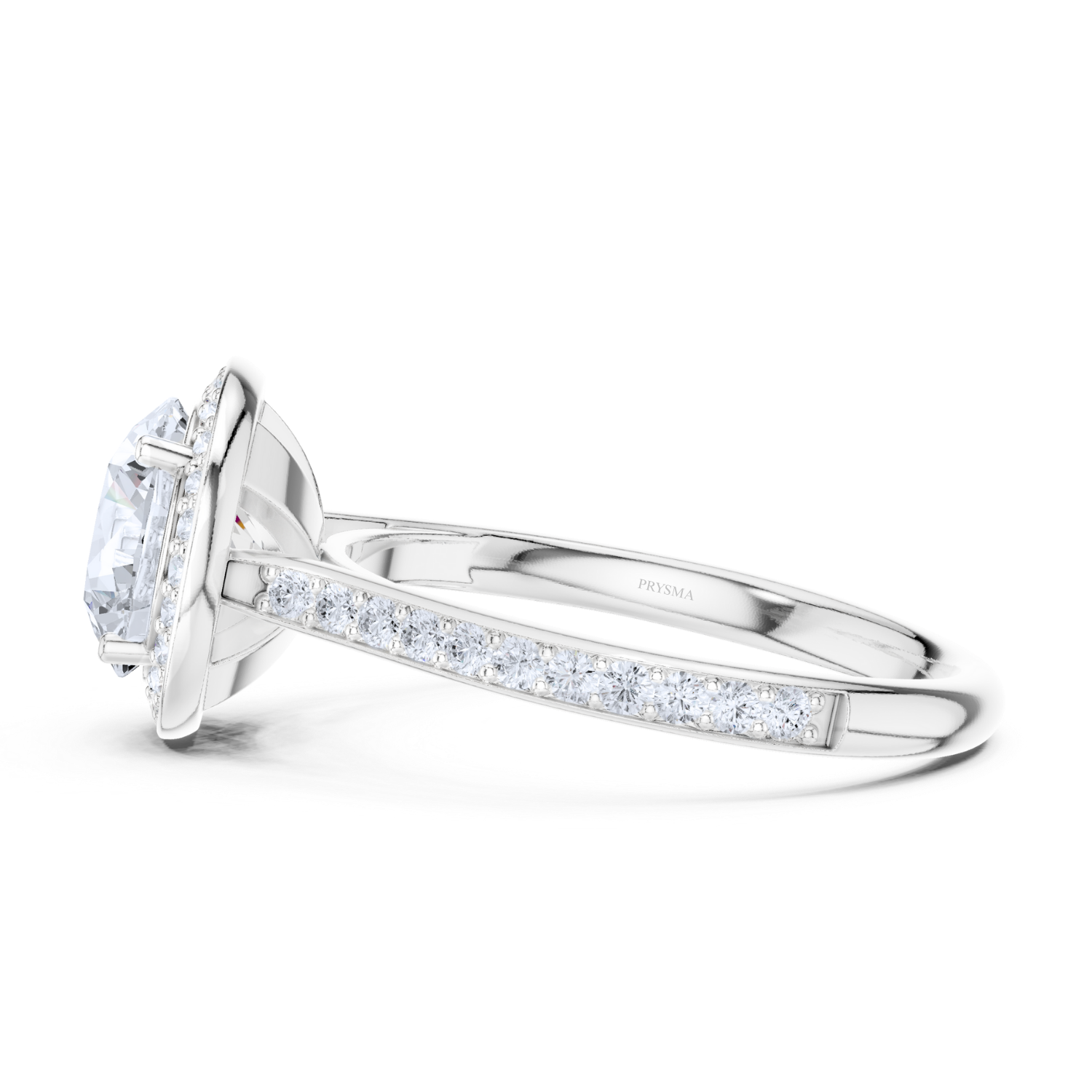 Radiant Elegance Pave Halo Ring