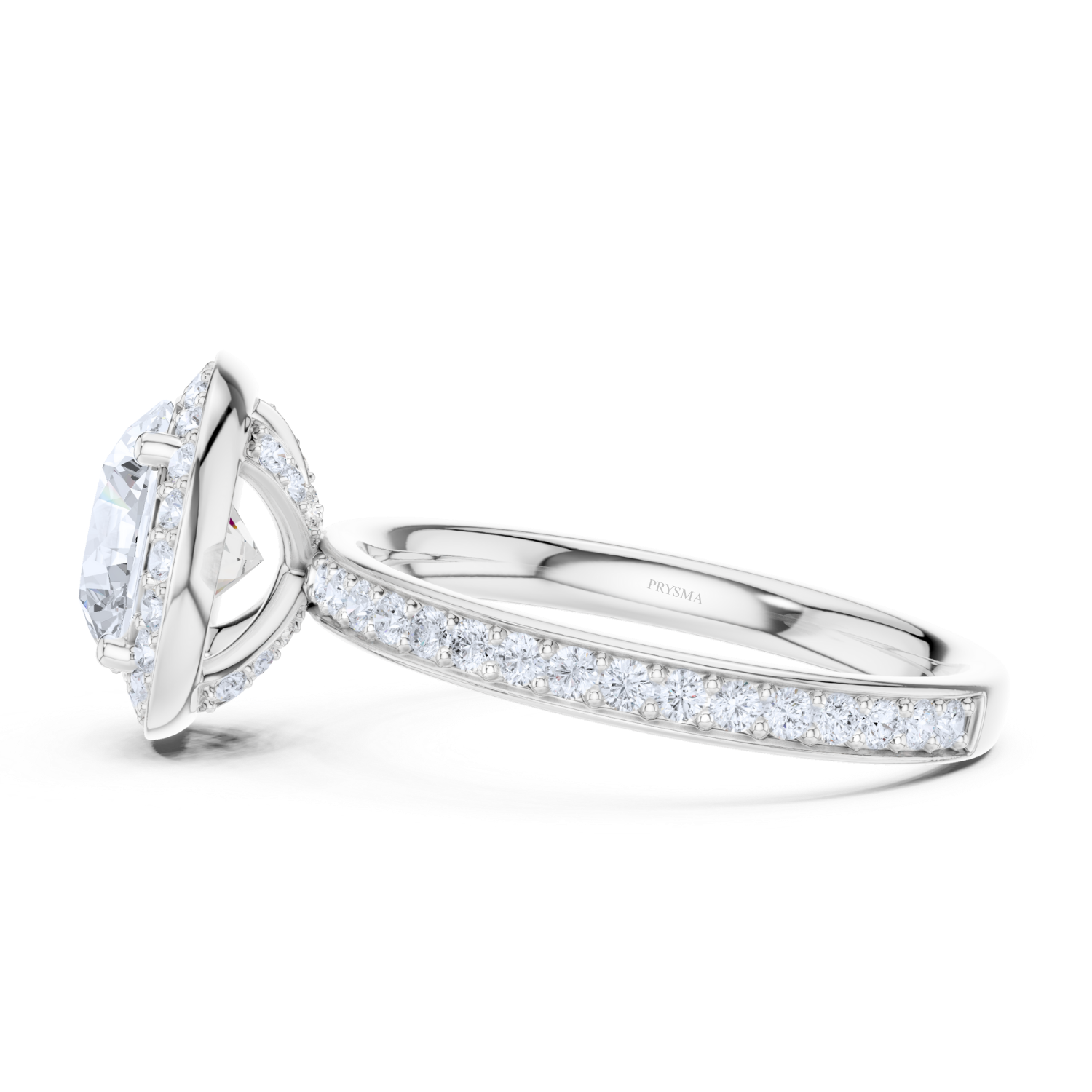 Pave Halo Diamond Ring