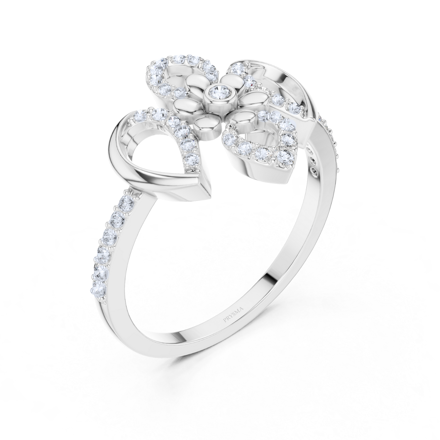 Floral Diamond Bow Ring