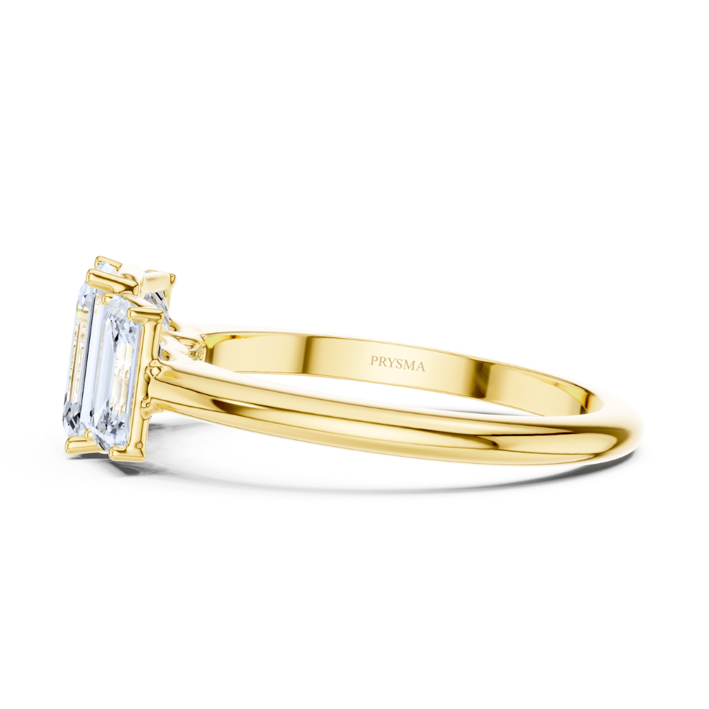 Regal Emerald-Cut Trilogy Ring