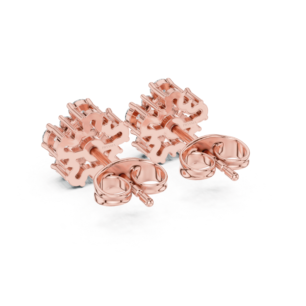 Blossom Radiance Diamond Stud Earrings