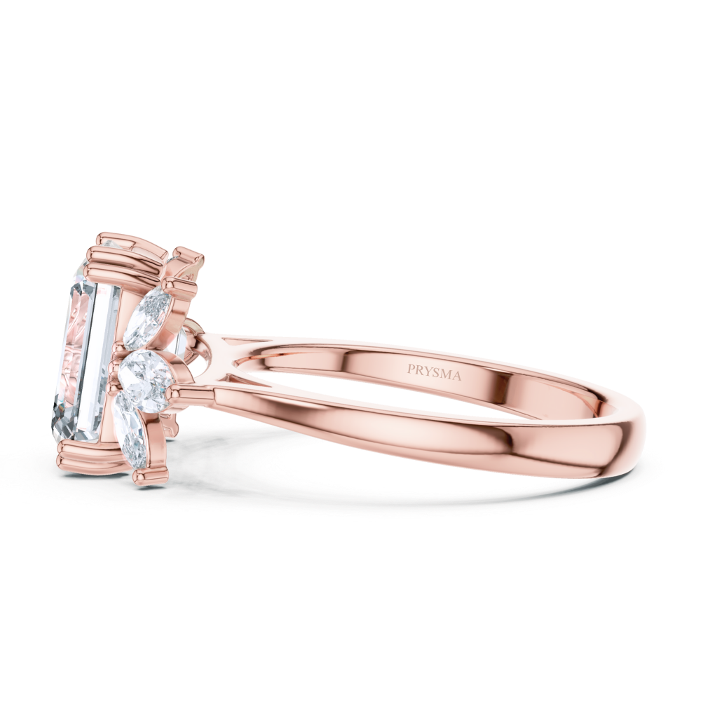 Diamond Blossom Crown Ring