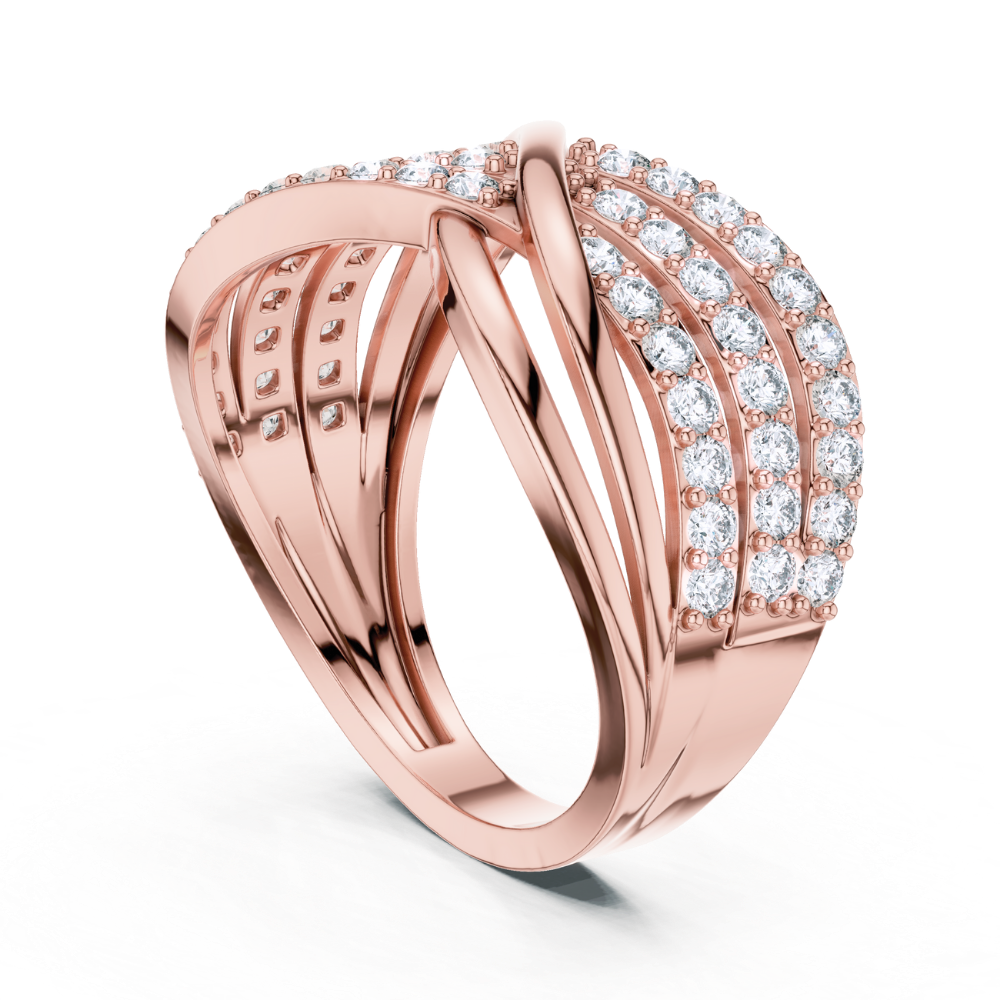 Infinity Twist Diamond Band Ring