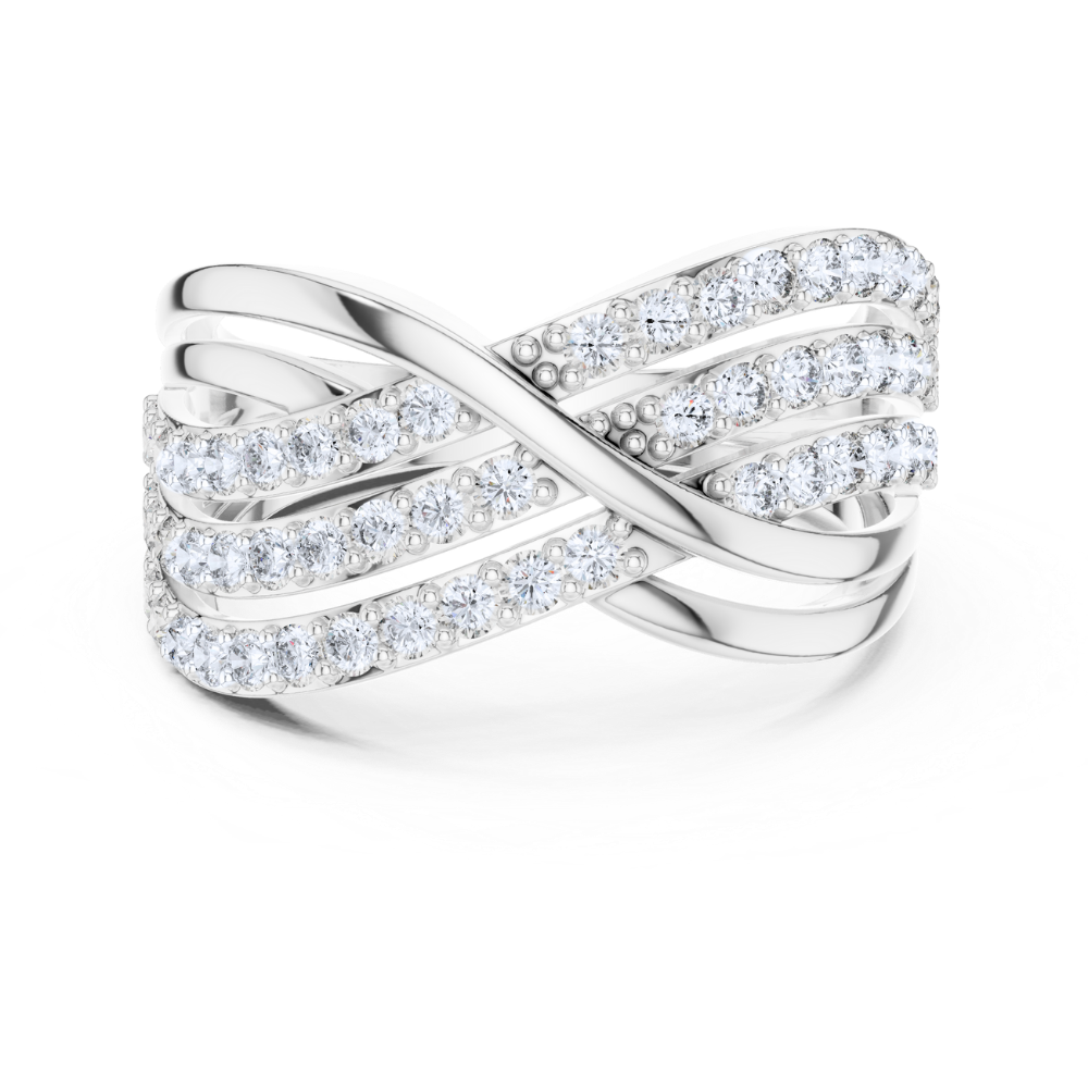 Infinity Twist Diamond Band Ring