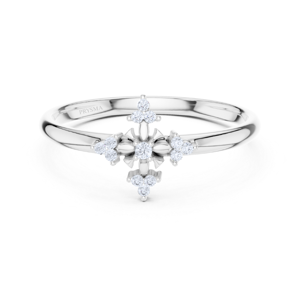 Divine Petal Cluster Ring