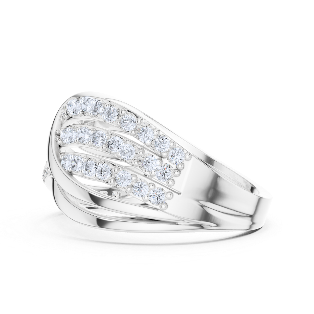 Infinity Twist Diamond Band Ring