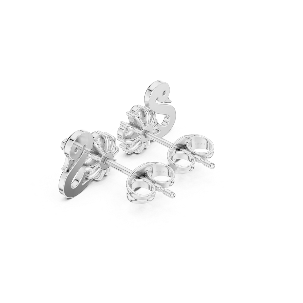 Graceful Bloom Swan Diamond Studs