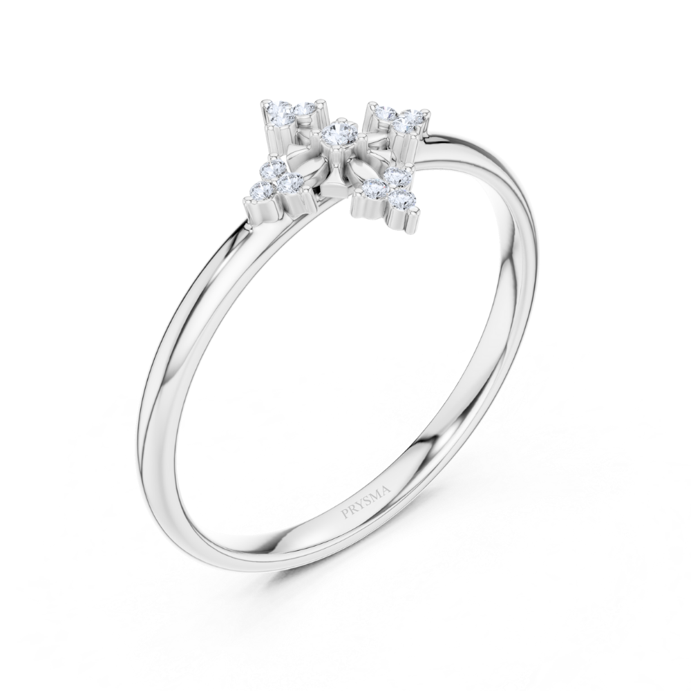 Divine Petal Cluster Ring