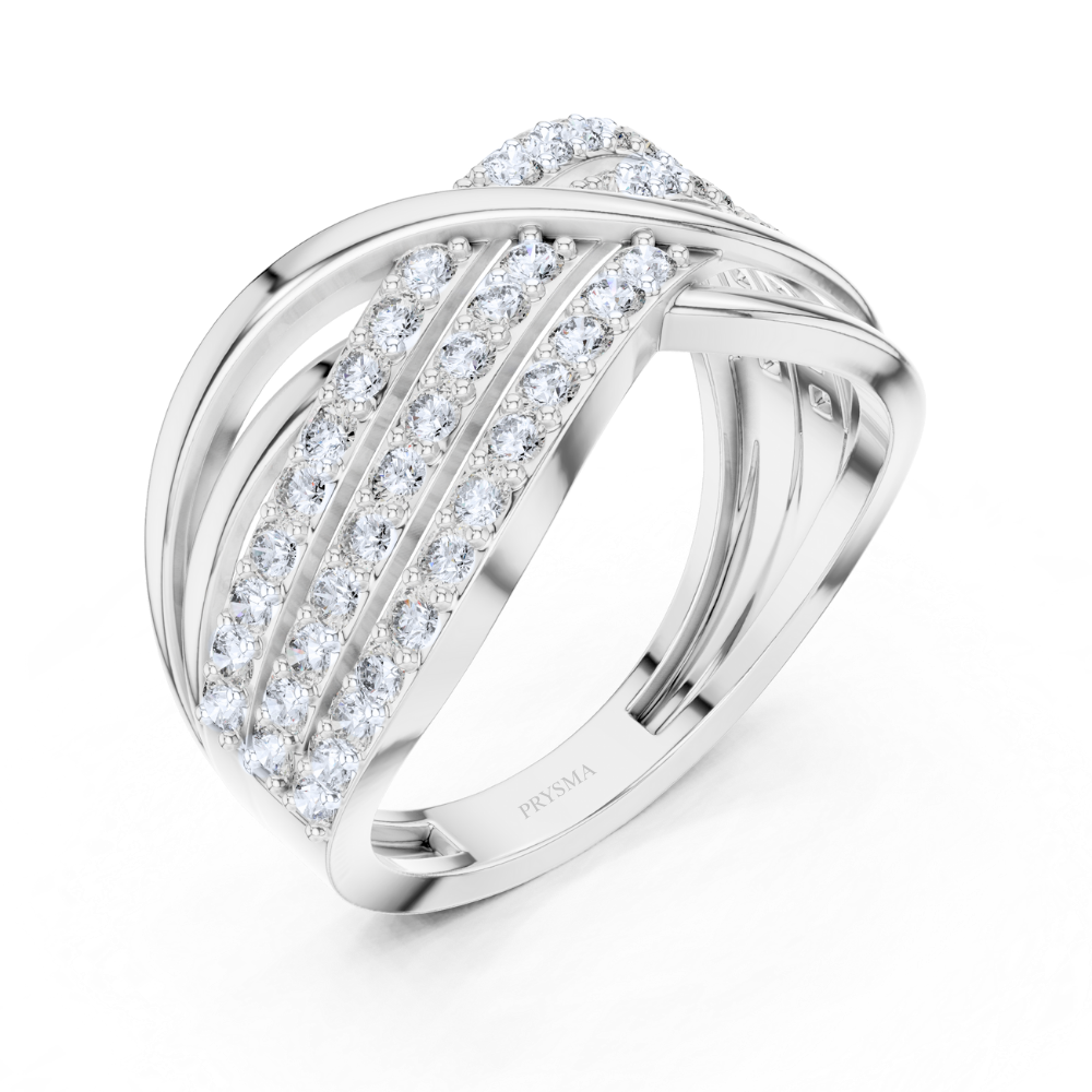Infinity Twist Diamond Band Ring