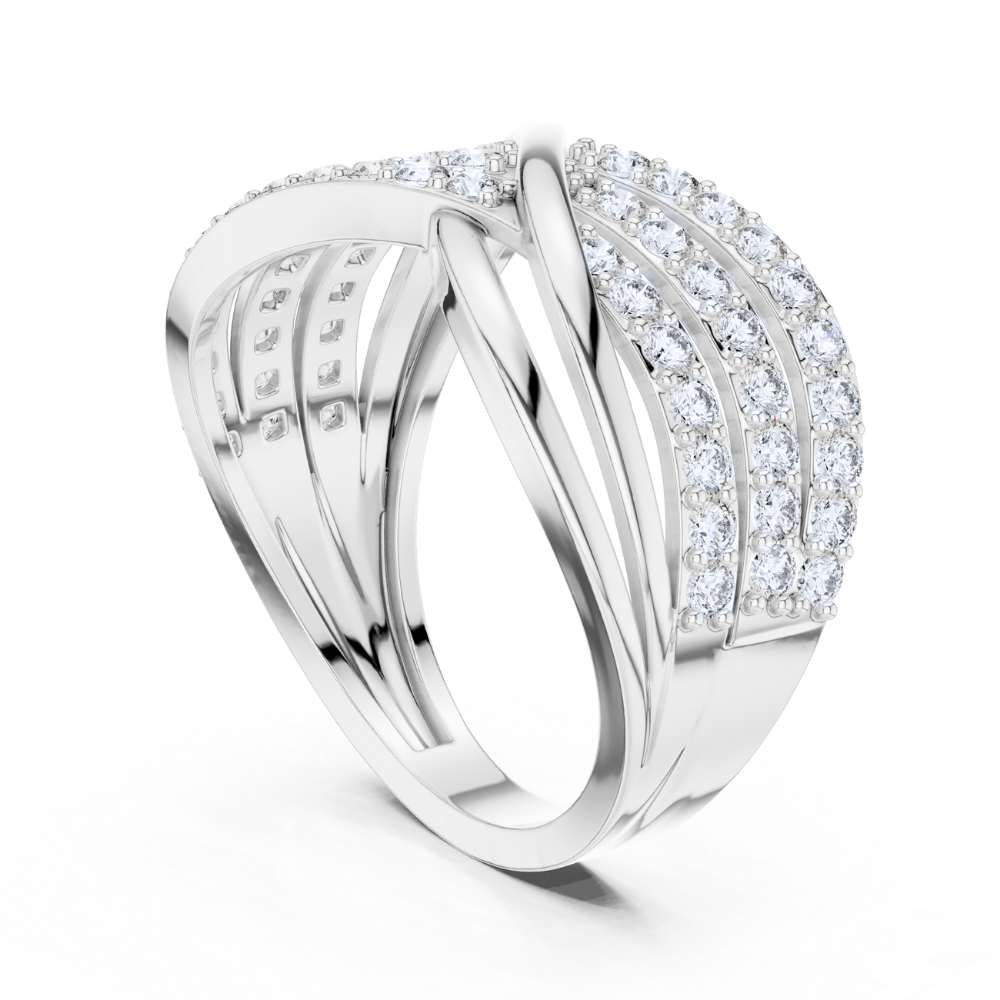 Infinity Twist Diamond Band Ring