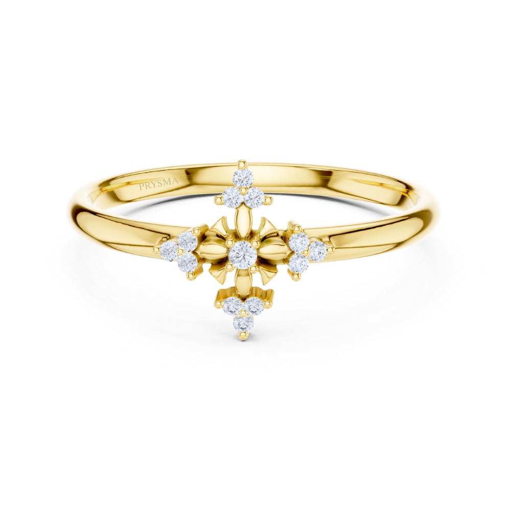 Divine Petal Cluster Ring