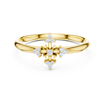 Divine Petal Cluster Ring