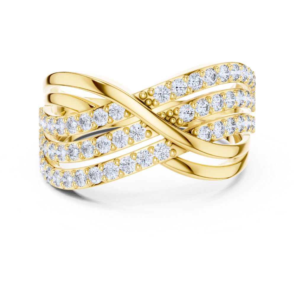 Infinity Twist Diamond Band Ring