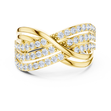 Infinity Twist Diamond Band Ring