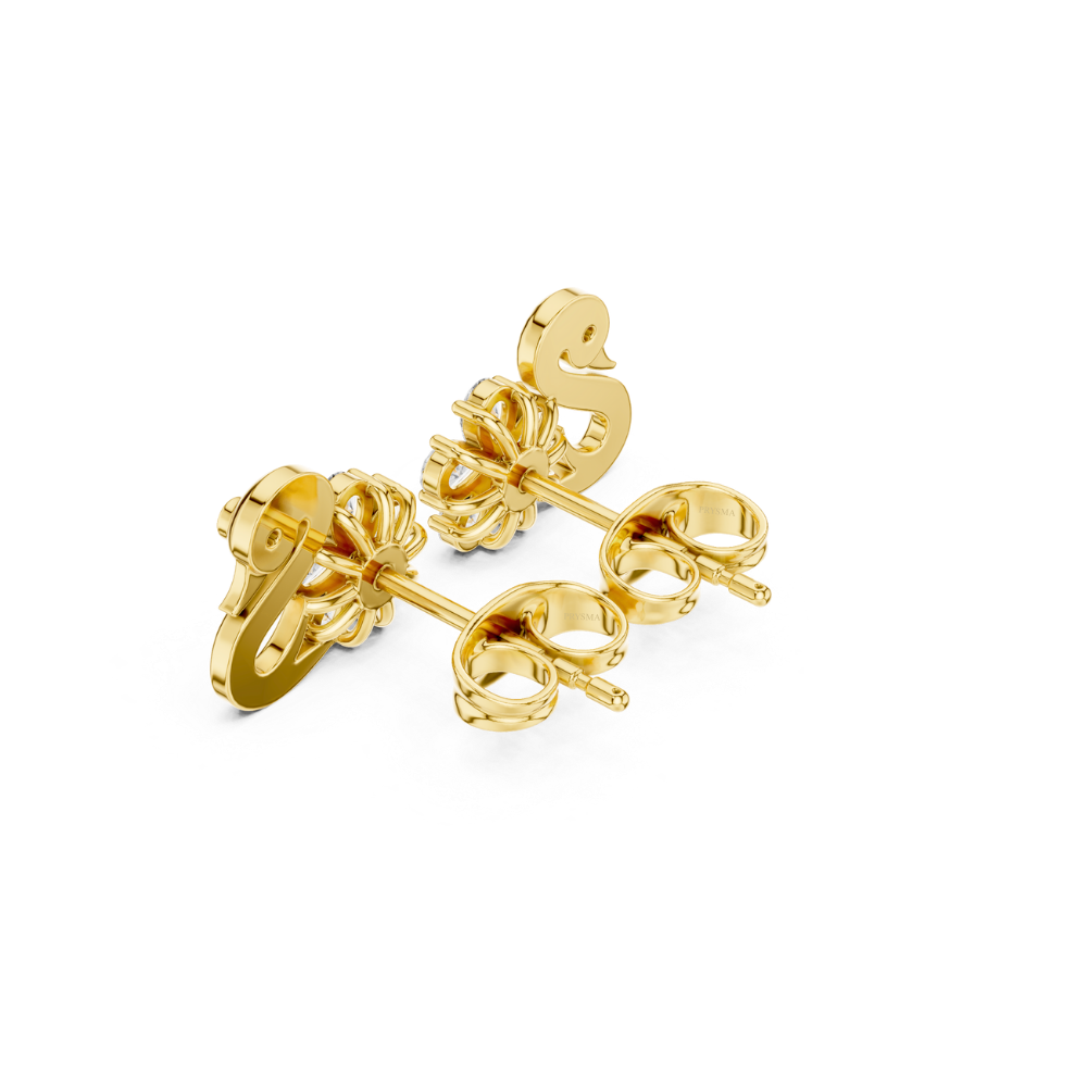Graceful Bloom Swan Diamond Studs