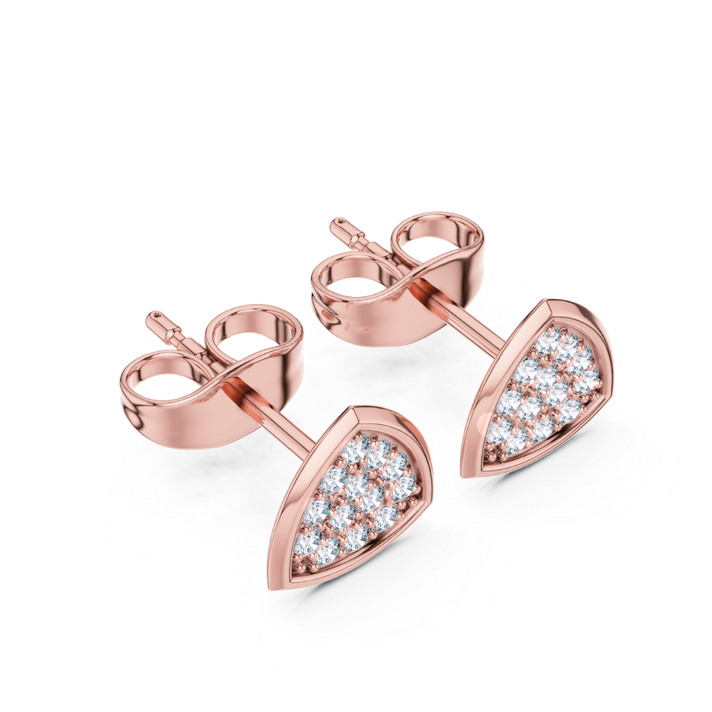 Radiant Cluster Trillion Diamond Stud Earrings