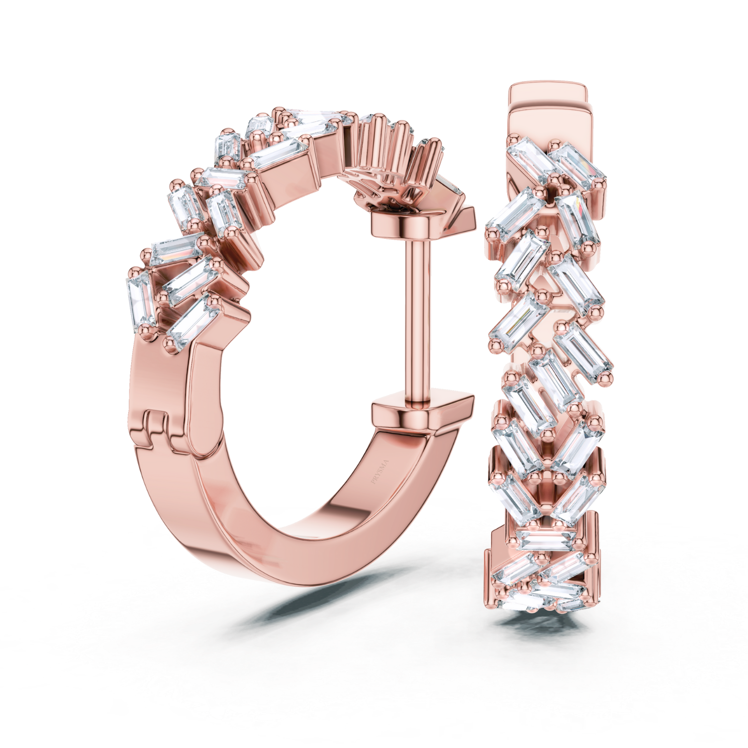 Ethereal Baguette Hoops