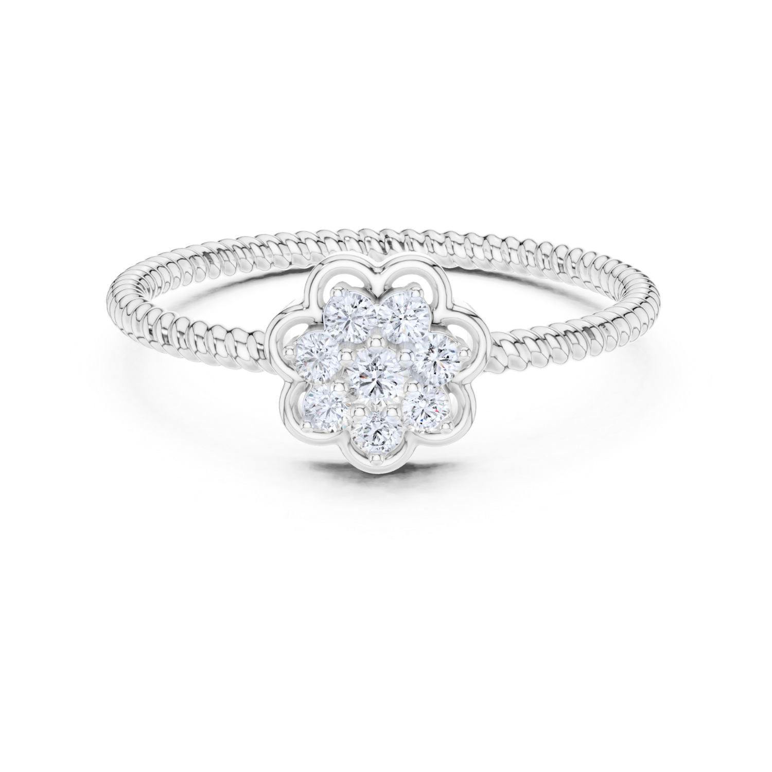 Blooming Petal Diamond Ring