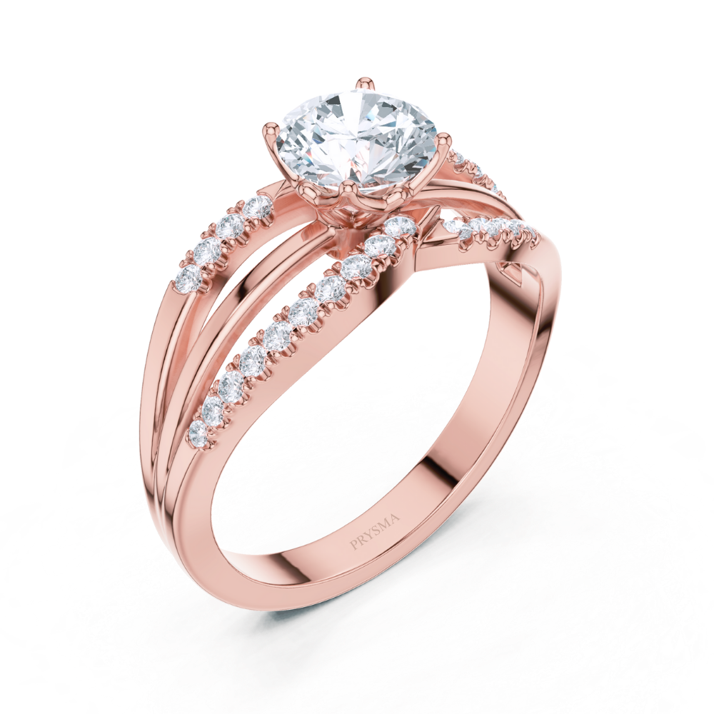 Radiant Split Shank Diamond Ring