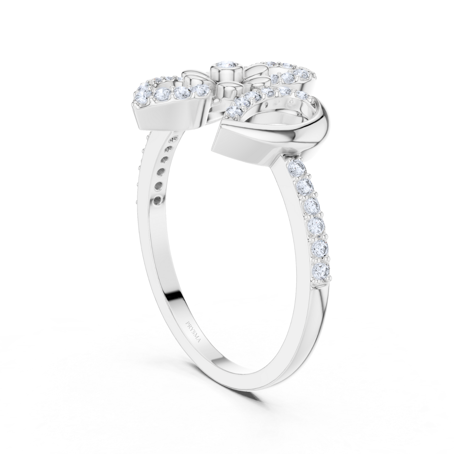 Floral Diamond Bow Ring