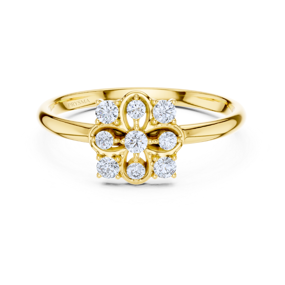 Radiant Petal Cluster Ring