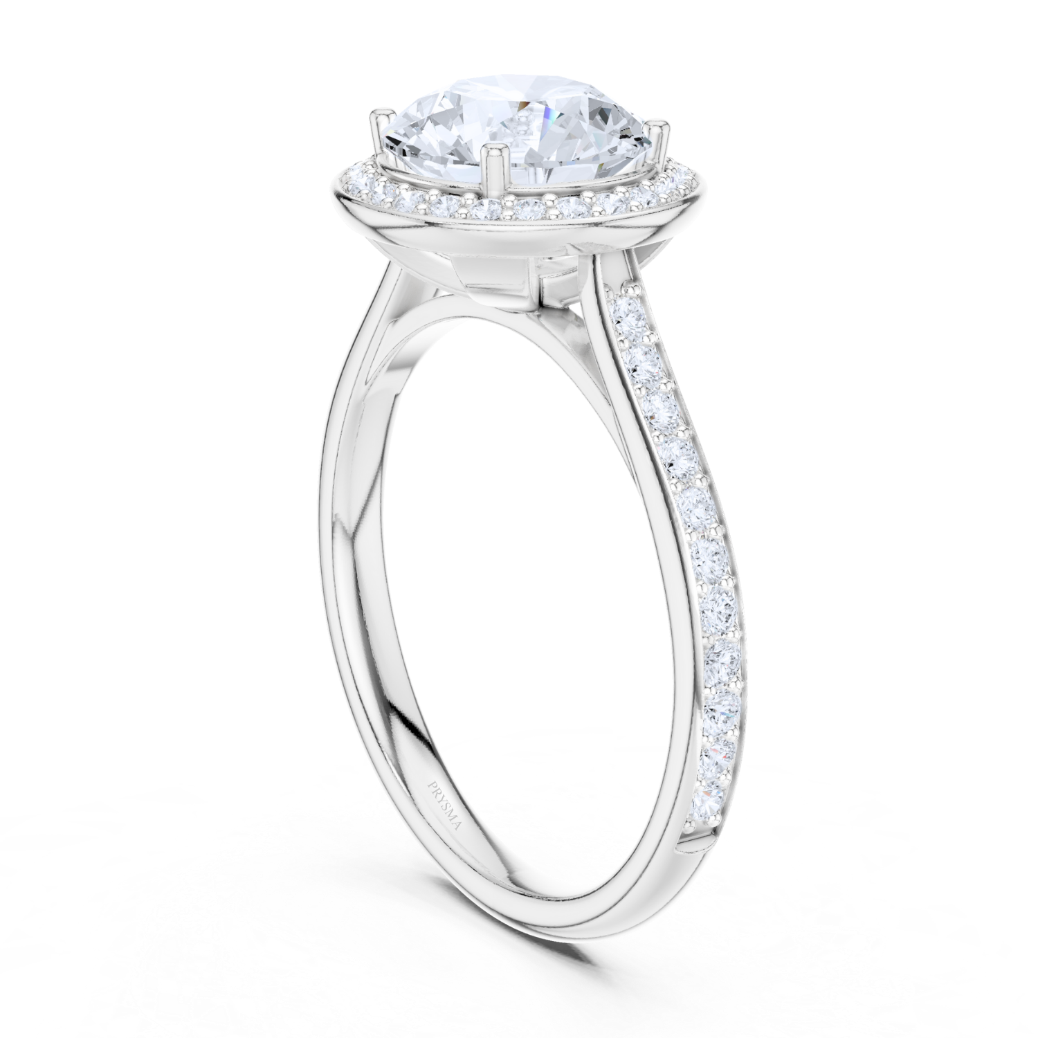 Radiant Elegance Pave Halo Ring