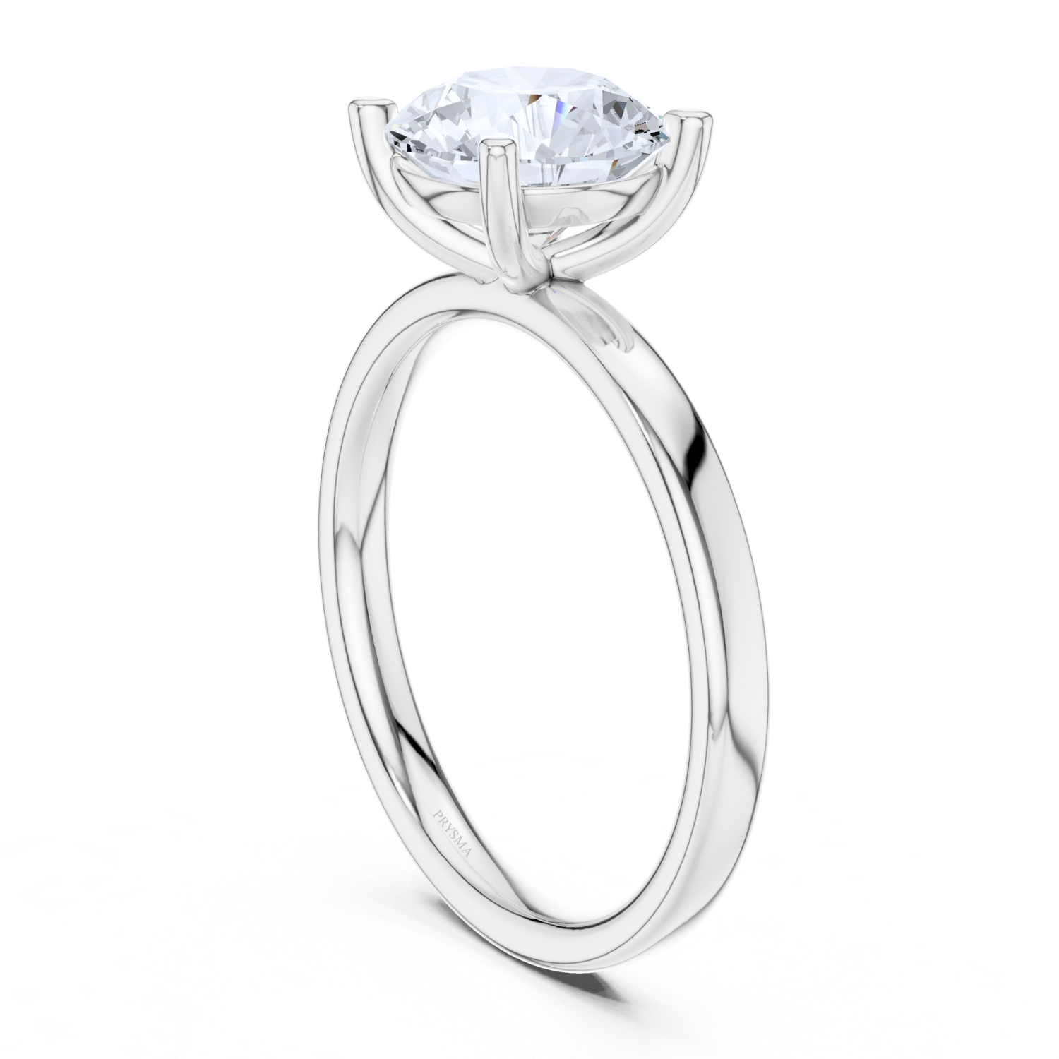 Classic Solitaire Round Cut With Open Cathedral Setting