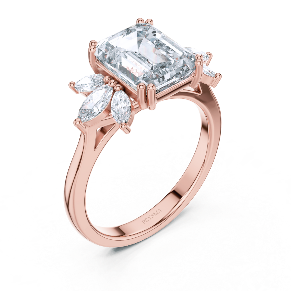 Diamond Blossom Crown Ring
