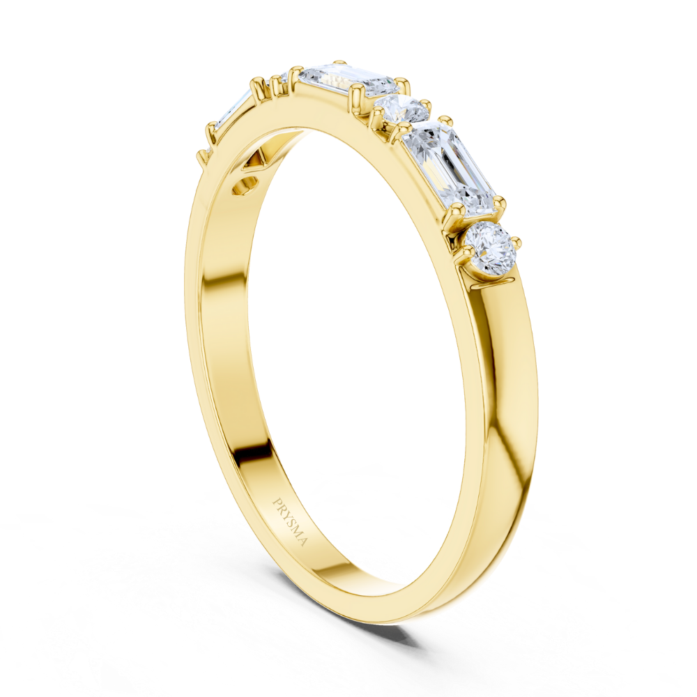 Aurora Mixed-Cut Diamond Band
