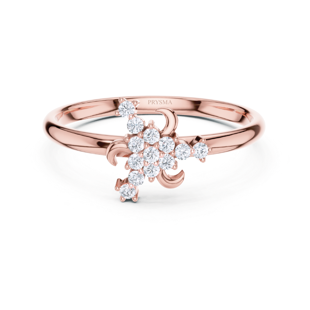 Twinkling Fleur Diamond Ring