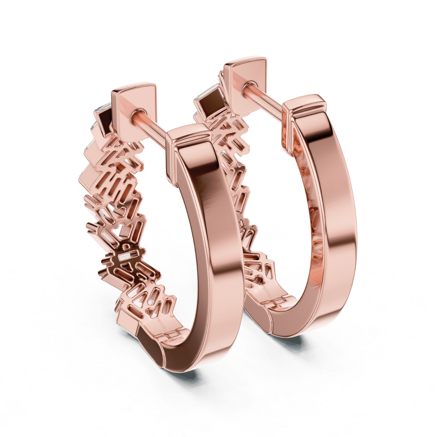 Ethereal Baguette Hoops