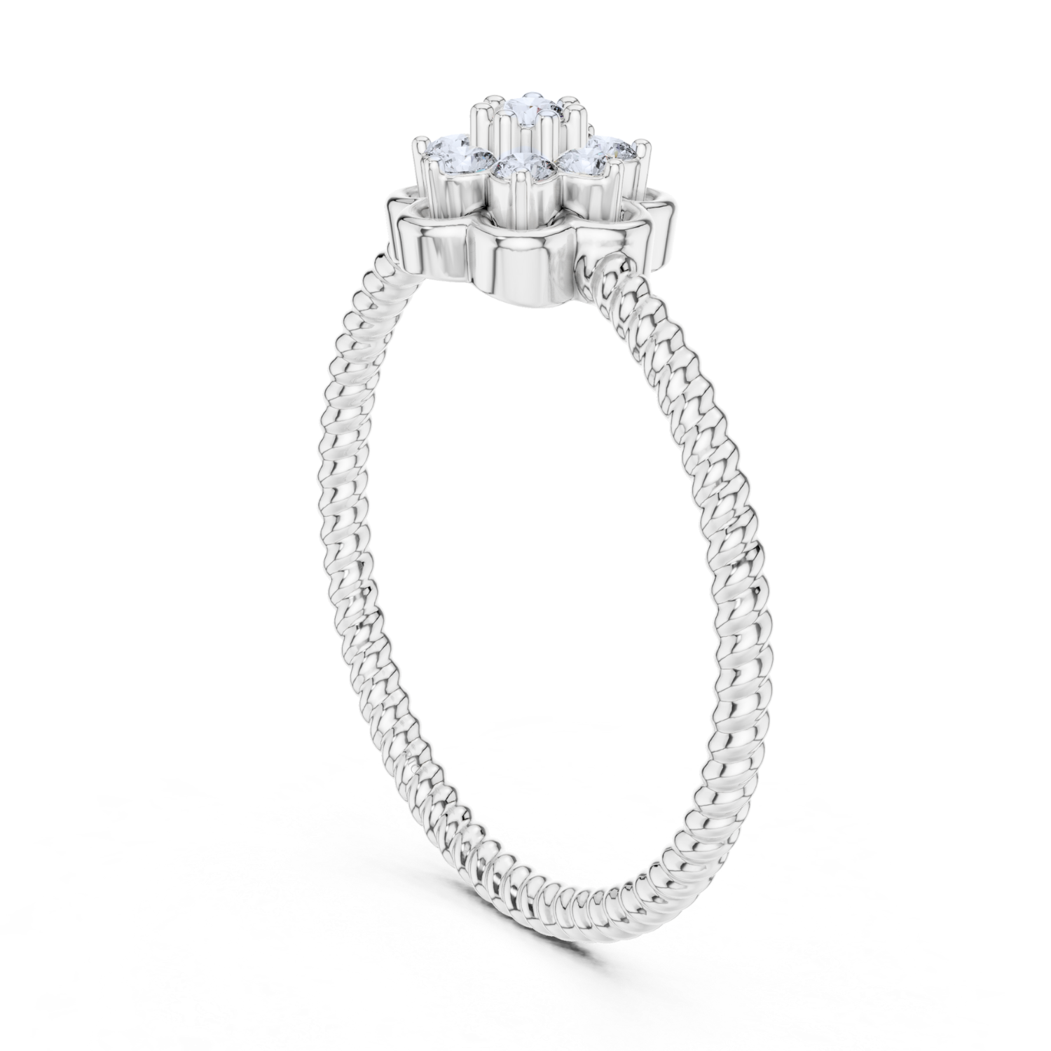 Blooming Petal Diamond Ring