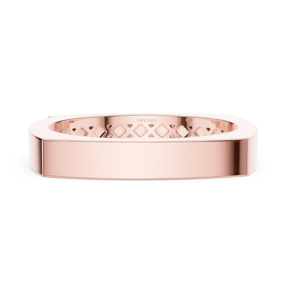 Modern Edge Solitaire Band Ring