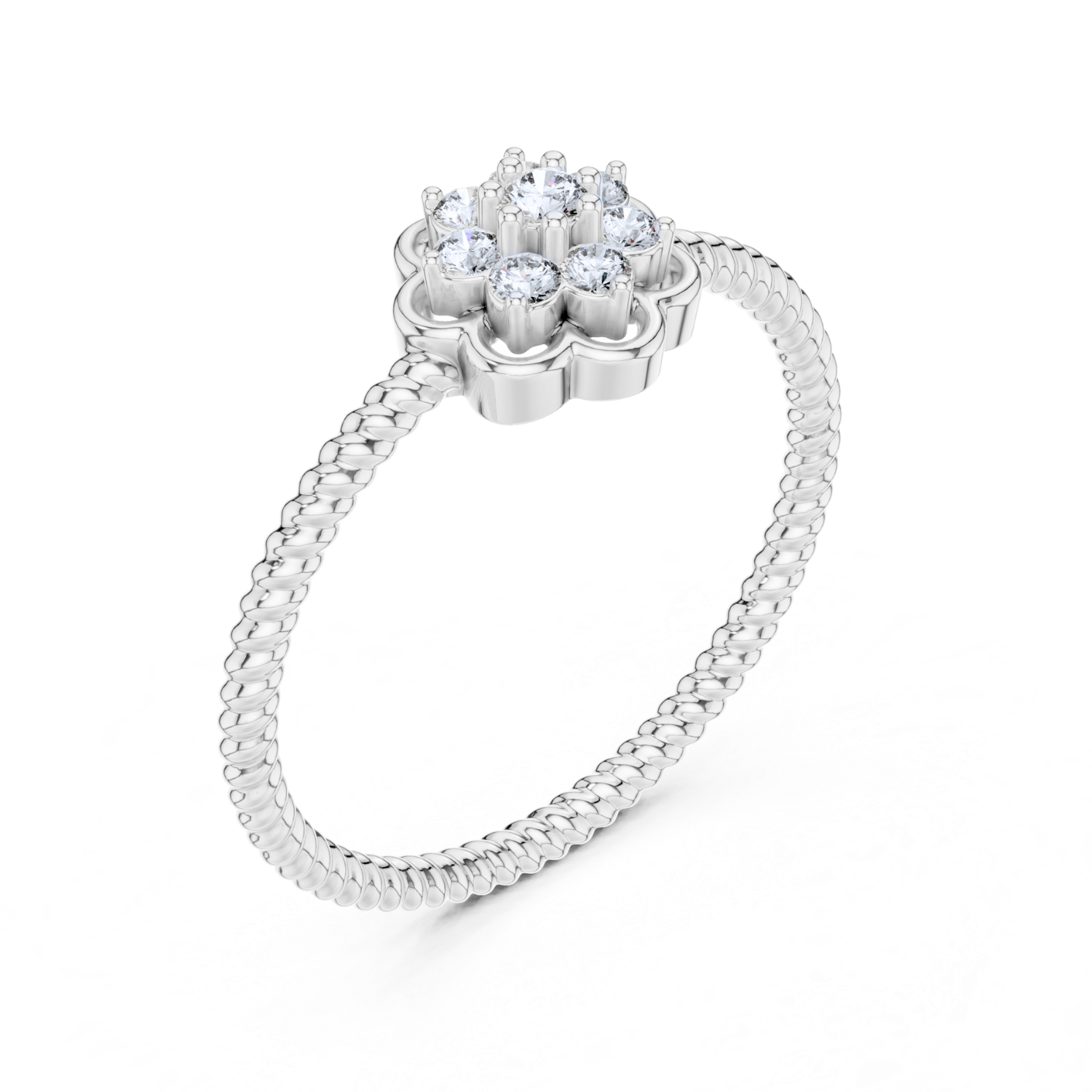 Blooming Petal Diamond Ring