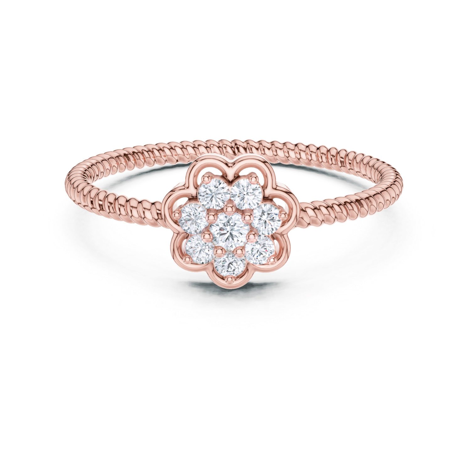 Blooming Petal Diamond Ring