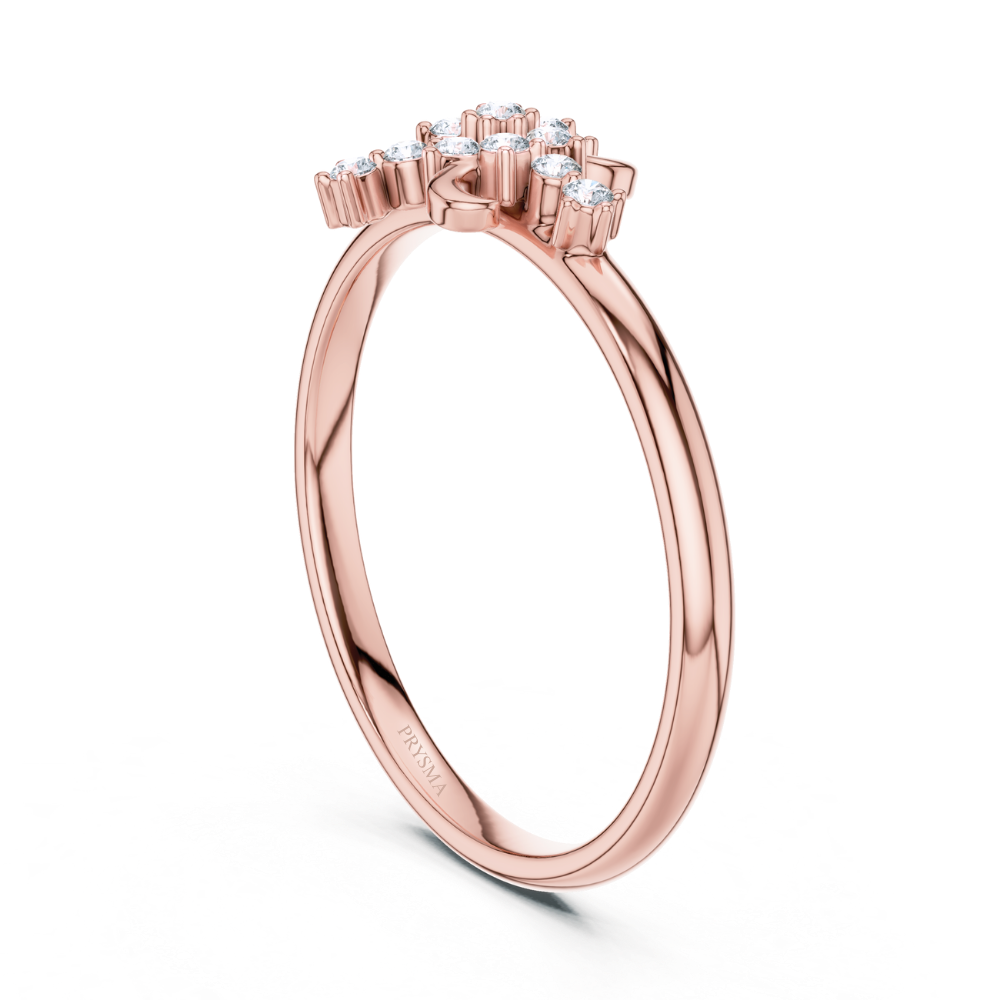 Twinkling Fleur Diamond Ring