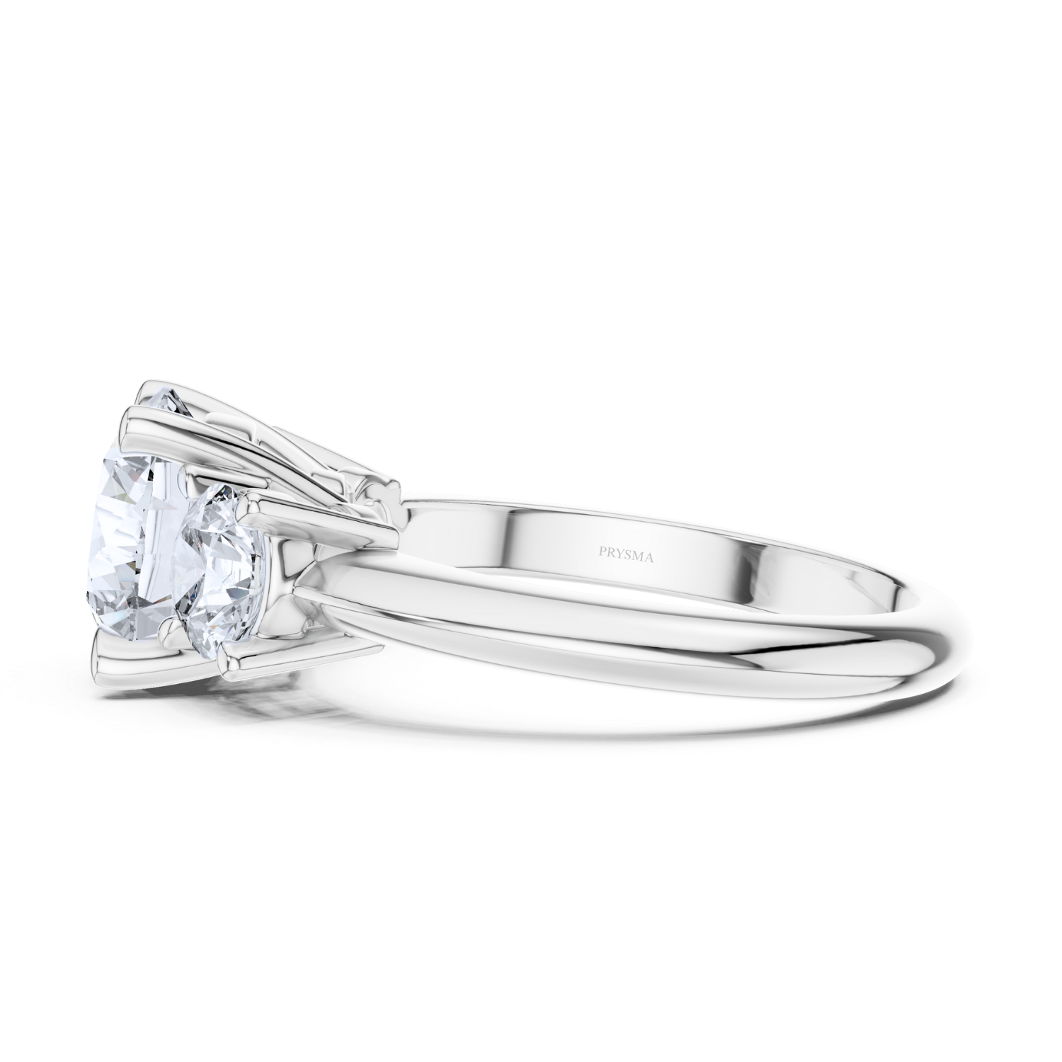 Elegant Three-Stone Round-Cut Diamond Ring