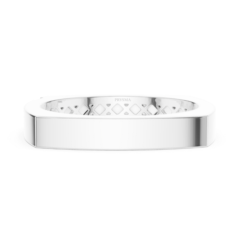 Modern Edge Solitaire Band Ring